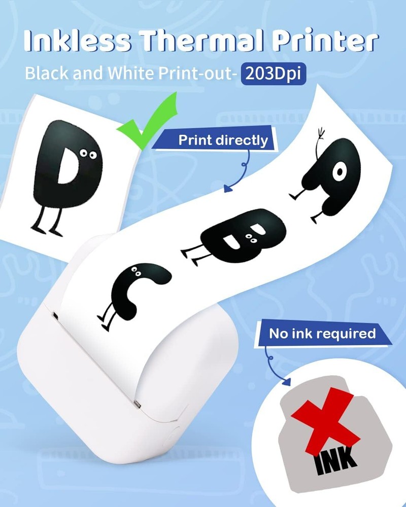 Phomemo M02X Mini Portable Inkless Sticker Photo Printer for US Buyers