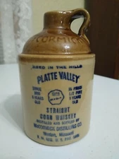Vintage McCormick Platte Valley Straight Corn Whiskey Jug 1969 Half Pint
