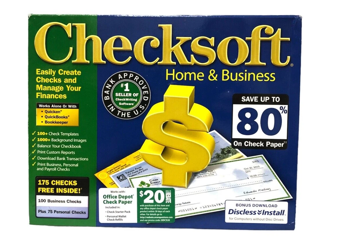 New Checksoft Home & Business Check Writing Software Windows + 175 New Checksoft Home & Business Check Writing Software Windows + 175