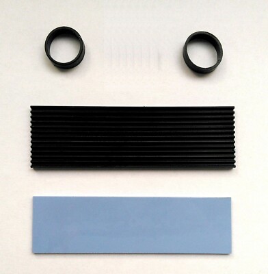 NGFF NVMe M.2 Kühler Heat Sink | Aluminium | schwarz black | für SSD | 2280 |Neu