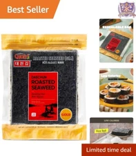 50 Sheets of Daechun Gold Grade Roasted Seaweed - , Omega-3 Superfood