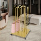 Hanger Organizer Storage Rack w/ Wheels Laundry Room Bedroom Clothes Hanger Rack