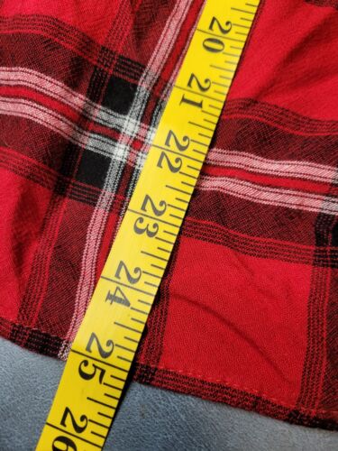 Old Navy Girls Top Kids Size XL 14 Red Black Plaid Button Down Long Sleeve Shirt - Picture 7 of 8