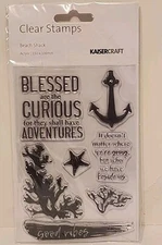 Kaisercraft Clear Cling Stamp Set BEACH SHACK Ocean Theme