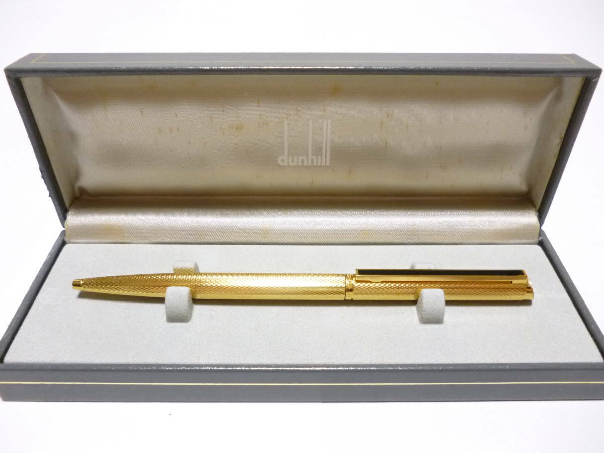 Dunhill Gem line Gold&Black Ballpoint Pen wz/Box Super Rare