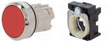 Siemens 3SU1050-0AB20-0AA0  Red Pushbutton + 3SU1500-0AA10-0AA0 Holder (3 Pos.)
