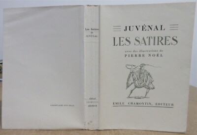 All Satires by Juvenal Illustrated Stein Noel 1943 Trad. Despois Ex No Velum