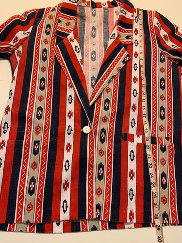 Vintage 70s BonWorth Blazer Southwest Boho Jacket Pockets Aprox. Size Large/XL - Picture 10 of 11