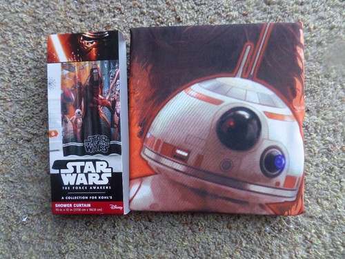 Star Wars The Force Awakens Fabric Shower Curtain 70" x 72" New MSRP $39.99 - Picture 9 of 12