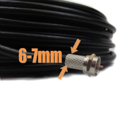 100-Pack RG6 F Plug Coaxial Connectors - Screw/Twist-On For Satellite TV, Sky HD, Virgin Media Cables