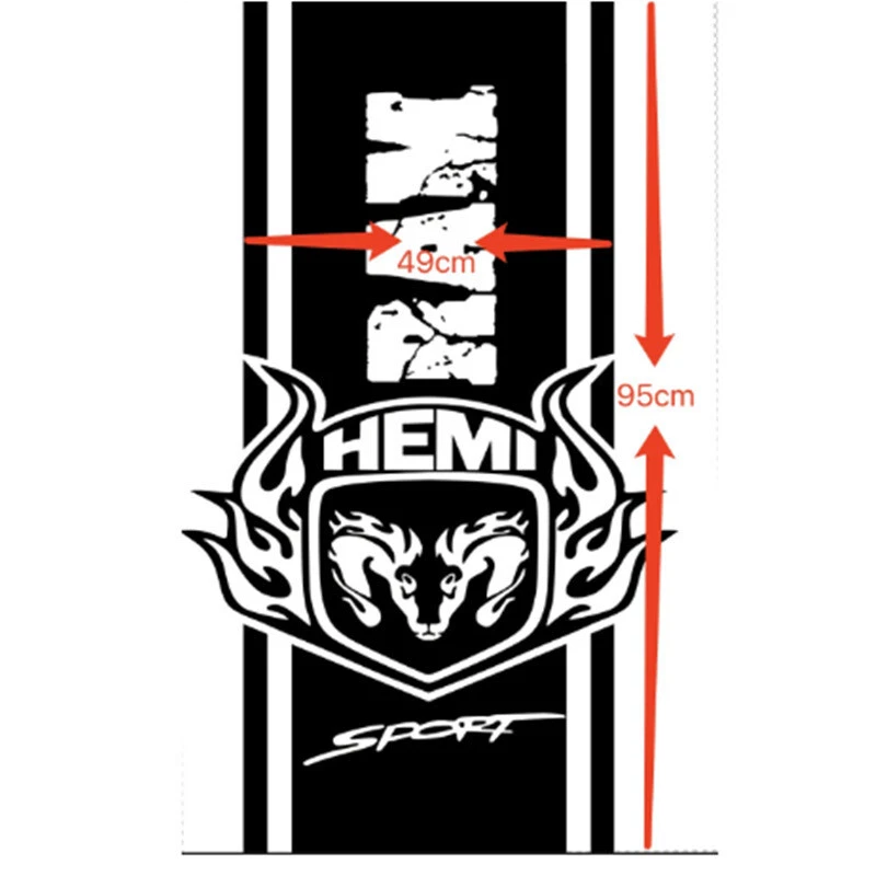 For Dodge Ram 1500 2500 3500 Car Graphics Stripe Hood Vinyl Decal Stickers New - Изображение 3 из 4