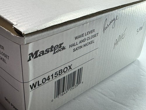 Master Lock WL0415BOX Wave Lever Hall and Closet - Satin Nickel - Picture 3 of 8