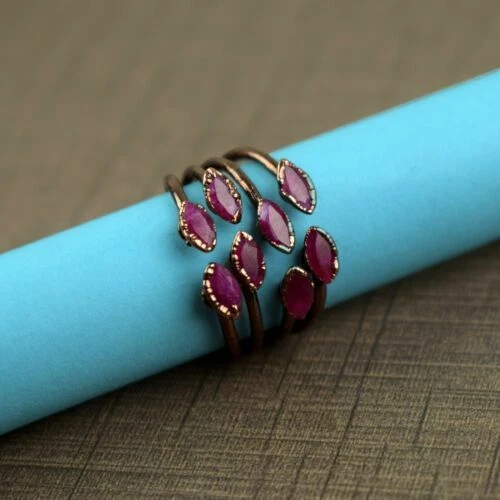 Natürliche Modeschmuck-Ringe im Cocktail-Stil