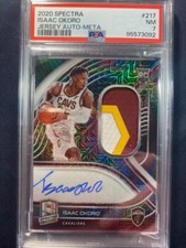 2020 Spectra Isaac Okoro Rookie Jersey Auto Meta #1/25 PSA 7 NM RC