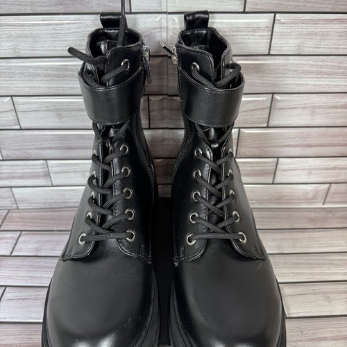 Calvin Klein Women's Black Prescot Mid Calf Combat Boots Shoe Size 8-NEW - Picture 3 of 9