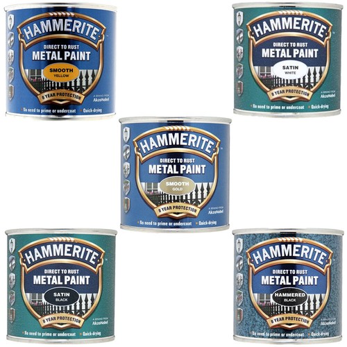 Hammerite Direct To Rust Metal Paint Quick Drying All Colour 250ml