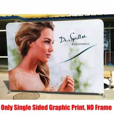 Single Sided Graphics for 10ft Straight Trade Show Display Booth Back Wall