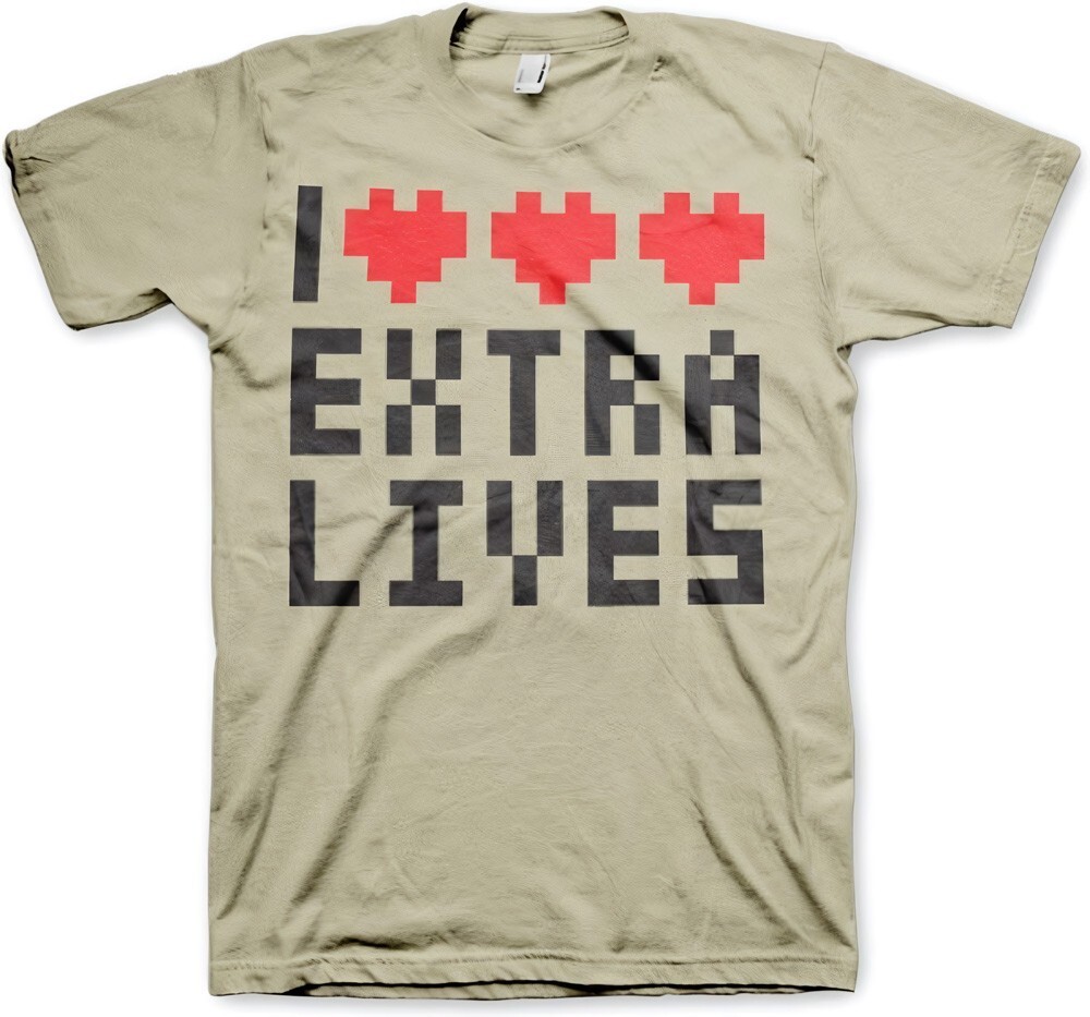 Футболка Hybris I Love Extra Lives цвета хаки