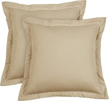 Throw Pillow Covers 24 x 24 Inch, Set of 2 Washed 24" x 24" Pack of 2 Khaki