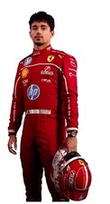 2025 Red Ferrari F1 Racing Suit  Charles Leclerc  Kart CIK/FIA Level 2 Gear