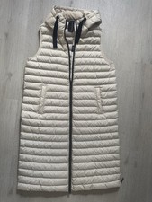 FUCHS SCHMITT lange Weste/Steppweste Mantel Gr. 44 / 46 Beige SOLARBALL NEU