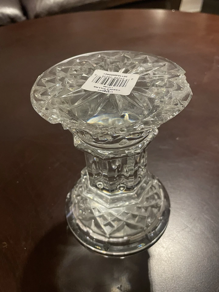 Crystal Lismore 5 1/2" Pillar Candle Holder (with defect) - Image 3 of 4