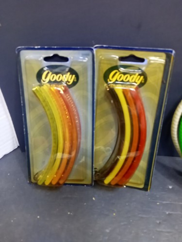 ❤️ LOT OF 6 PKS VTG ASSORTED JUMBO HAIR CLIPS, HAIR CLAWS, BANANA CLIPS AND TIES