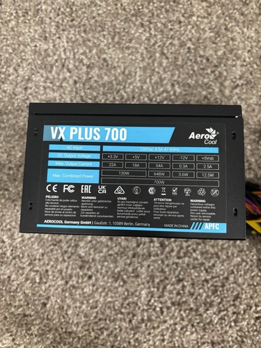 Aerocool VX PLUS 700 power supply unit 700 W 20+4 pin ATX Black