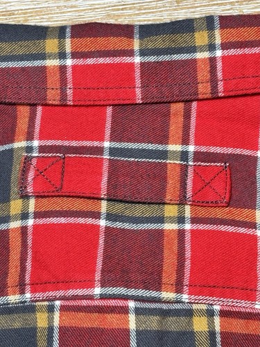 NWT Duluth Men’s Free Swingin' Flannel Relaxed Fit Work Shirt Red Plaid Large - Picture 8 of 13