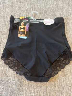 Maidenform Firm Control Shapewear Brief Lace Trim Black L DMS099