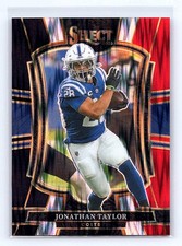 Jonathan Taylor 2025 Panini Select #132 Black and Red Prizm Shock