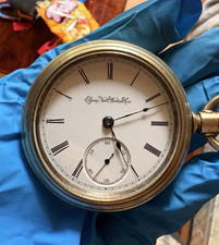 Elgin Pocket Watch Grade 10, 18s, 11j 1890 Needs Crown and Stem service