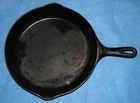 Vintage Wagner Ware Sidney -0- Cast Iron Skillet #9E - Heat Ring - Sits Flat👍