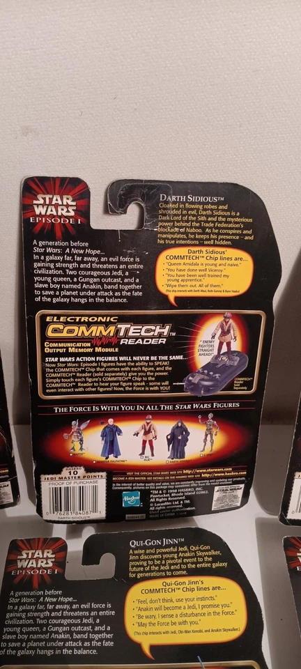 Star Wars: Episodio 1, juego de 6 figuras de acción, Hasbro 1999, chips CommTech, nuevo en caja Foto 4 de 4