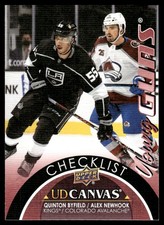 2021-22 Upper Deck UD Canvas YG CL Quinton Byfield / Alex Newhook Rookie Los