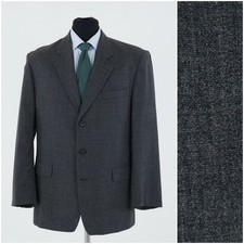 Mens Wool Blazer 42R UK Size KINGCLUB Dark Grey Sport Coat Vintage Jacket