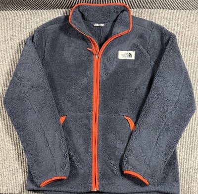 The North Face Jacket Mens Large Campshire Sherpa Fleece Full Zip Gorp Blue Red