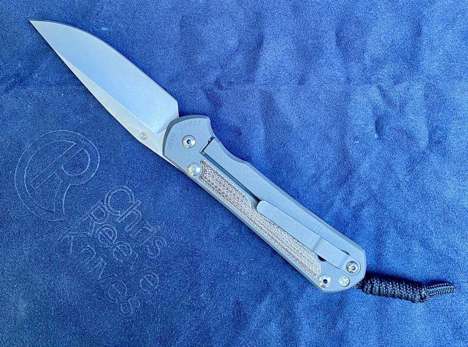 CRK Chris Reeve Knives Large Sebenza 31 - Drop Point Blade/Natural Micarta Inlay - Image 2 of 4