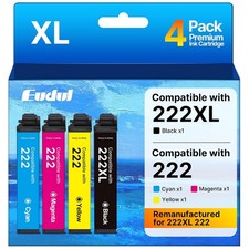 Epson 222 Replacement Ink Cartridges 4 Pack for XP-5200