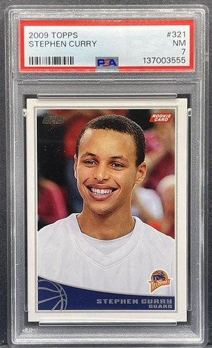 2009-10 Topps - Stephen Curry - Rookie Card RC #321 Warriors - Graded PSA 7 NM