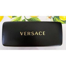 Versace Black Hard Shell Eyeglasses Sunglasses Case with Gold Logo