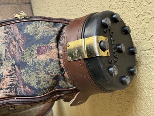 DAIWA COACH GOLF BAG "HUNTING SCENE" TAPESTRY 3 WAY WITH MATCHING RAIN COVER. - Picture 16 of 18