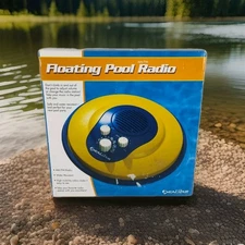 NIB Excalibur Floating Pool Radio PR40 Electronic Inc Battery Operated Yellow