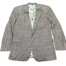 Christian Dior Blazer Mens 42L Multicolor Check Plaid Le Connaisseur Sport Coat