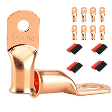 8 PCS Battery Terminal Connectors, Battery Cable Ends Lugs, 1/0 Gauge Wire Conn
