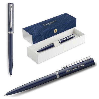 Waterman Impression Kugelschreiber Blue CT Chrom Luxus Geschenk mit Gravur