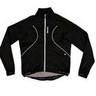 Santini Cycling Jacket Mens Large Black Gore Wind Stopper Italy Reflective Zip