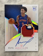 2023 Panini Immaculate Ausar Thompson 1/15 Retro Rookie Patch Auto RPA On-Card