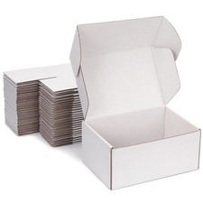 10x5x3 White Small Shipping Boxes Corrugated Cardboard Mailer Box Recyclable