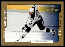 2000-01 Upper Deck MVP Second Stars Gold Fredrik Modin /100 #160 *Noles2148*